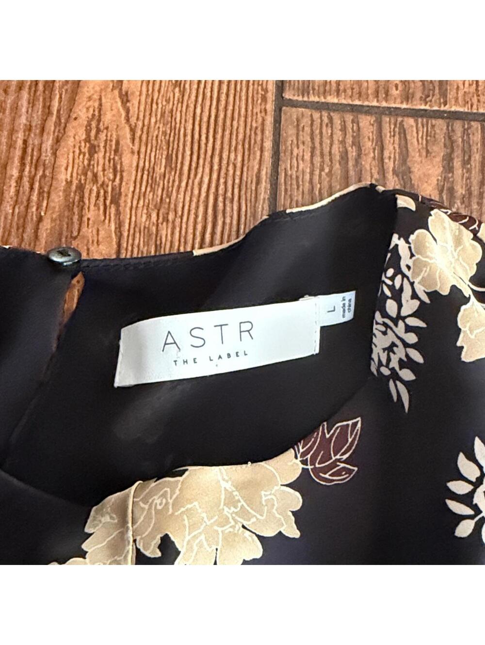 ASTR THE LABEL SUZY DRESS BLACK CREAM FLORAL SIZE LARGE - Picture 7 of 9